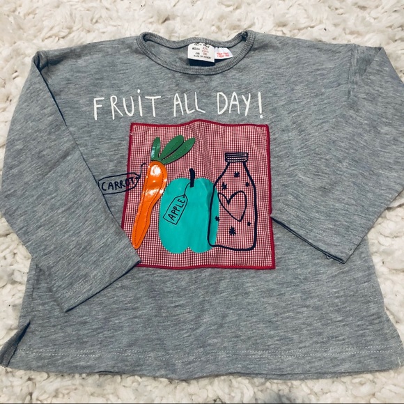 2pc Zara Grey Fruit top & red joggers - Picture 2 of 6